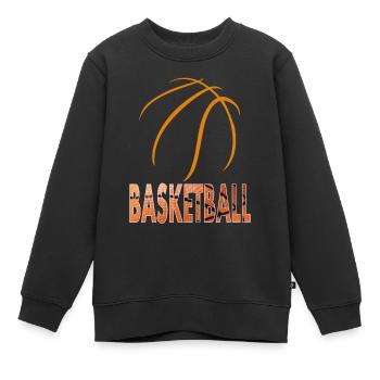 Basketballspieler Basketball spielen Geschenk - Kinder Premium Organic Sweatshirt - Schwarz - Vorne - AI Model Kid Female (0cm)