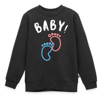 Baby Baby - Kinder Premium Organic Sweatshirt - Schwarz - Vorne - AI Model Kid Female (0cm)