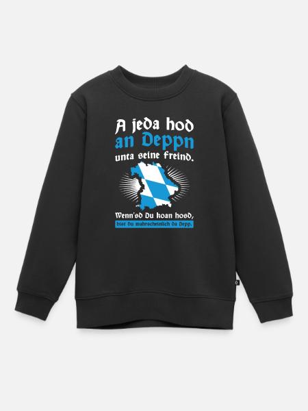 Bayern Dahoam Boarisch - Kinder Premium Organic Sweatshirt - Schwarz