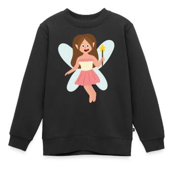 Fee - Kinder Premium Organic Sweatshirt - Schwarz - Vorne - AI Model Kid Female (0cm)