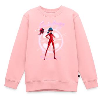 Miraculous Ladybug Mit Tikki - Kinder Premium Organic Sweatshirt - Rosa - Vorne - AI Model Kid Female (0cm)