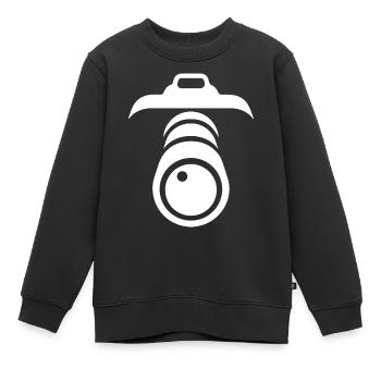 Photographie Movie Camera Fotograf - Kinder Premium Organic Sweatshirt - Schwarz - Vorne - AI Model Kid Female (0cm)