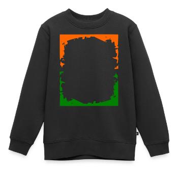 farbiger Krach Rahmen - Kinder Premium Organic Sweatshirt - Schwarz - Vorne - AI Model Kid Female (0cm)