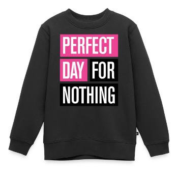 Perfekter Tagesdruck! - Kinder Premium Organic Sweatshirt - Schwarz - Vorne - AI Model Kid Female (0cm)
