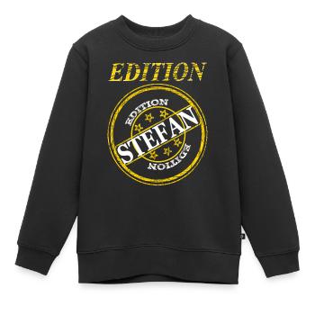 Ich heiße Stefan ich bin Stefan limited edition - Kinder Premium Organic Sweatshirt - Schwarz - Vorne - AI Model Kid Female (0cm)