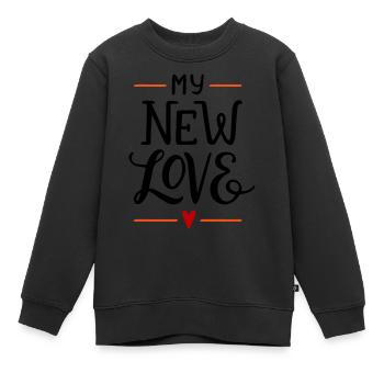Great Love Große Liebe Neue Liebe Baby Kinder - Kinder Premium Organic Sweatshirt - Schwarz - Vorne - AI Model Kid Female (0cm)