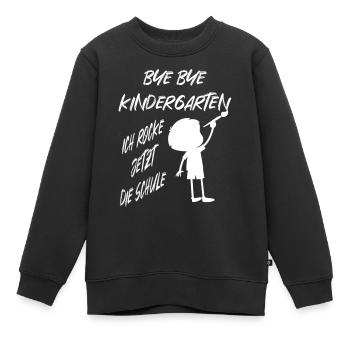 Bye Bye Kindergarten Einschulung Schule - Kinder Premium Organic Sweatshirt - Schwarz - Vorne - AI Model Kid Female (0cm)