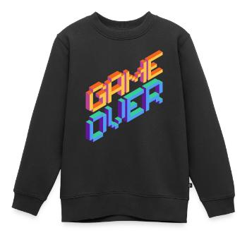 Gamer Game Over Pc Game Computer Game Gift - Kids Premium Organic Sweatshirt - black - Front - AI Model Kid Female (0cm)