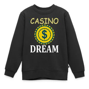 Casino Traum Geld verdienen Jackpot Poker Geschenk - Kinder Premium Organic Sweatshirt - Schwarz - Vorne - AI Model Kid Female (0cm)