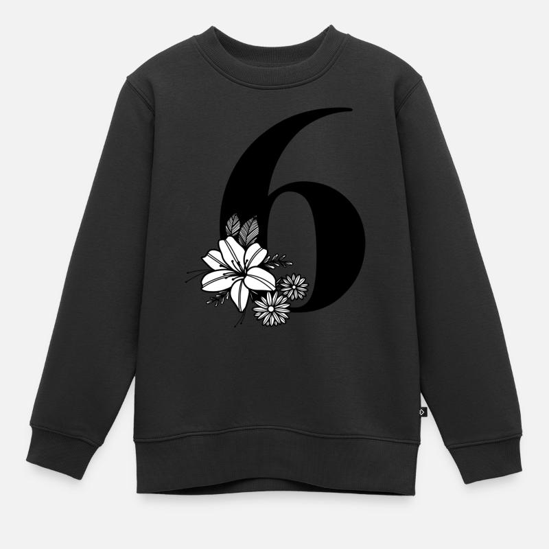 Numéro 6 - Sweat Premium enfant bio - noir