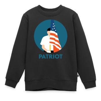 Patriot - Kinder Premium Organic Sweatshirt - Schwarz - Vorne - AI Model Kid Female (0cm)