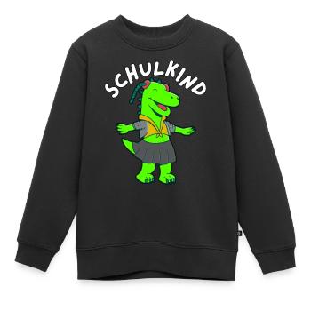 Kinder Schulkind Schulanfang Einschulung - Kinder Premium Organic Sweatshirt - Schwarz - Vorne - AI Model Kid Female (0cm)