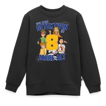 TKKG Junior 8. Geburtstag Acht Jahre Gelb Geschenk - Kinder Premium Organic Sweatshirt - Schwarz - Vorne - AI Model Kid Female (0cm)