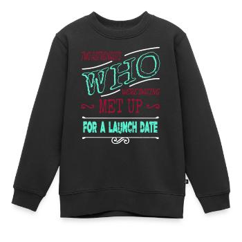 space ship funny quote birthday gift - Kids Premium Organic Sweatshirt - black - Front - AI Model Kid Female (0cm)