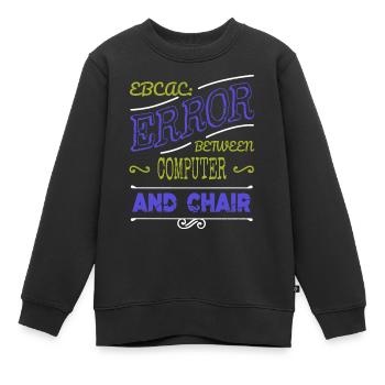don informatique doigts d’humour éthique - Sweat Premium enfant bio - noir - Devant - AI Model Kid Female (0cm)