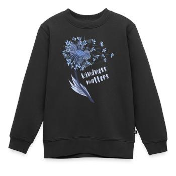 Kindness matters - Kids Premium Organic Sweatshirt - black - Front - AI Model Kid Female (0cm)