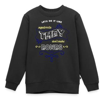 Funky Bday Hippy Peace Fun Anti War Geek - Kids Premium Organic Sweatshirt - black - Front - AI Model Kid Female (0cm)