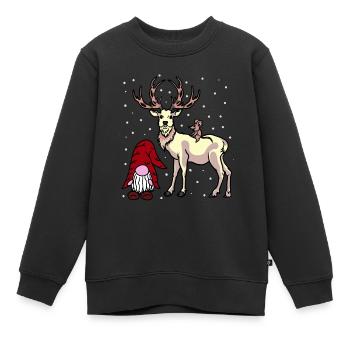 Nikolaus Xmas Weihnachten Fantasy Christmas Kind - Kinder Premium Organic Sweatshirt - Schwarz - Vorne - AI Model Kid Female (0cm)