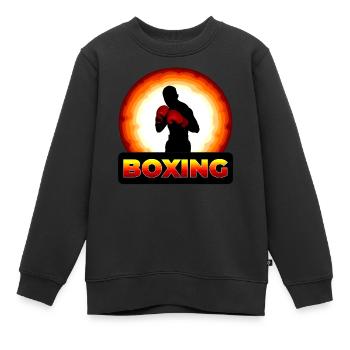 Boxing - Kids Premium Organic Sweatshirt - black - Front - AI Model Kid Female (0cm)