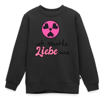 Ich strahle Liebe aus - Kinder Premium Organic Sweatshirt - Schwarz - Vorne - AI Model Kid Female (0cm)