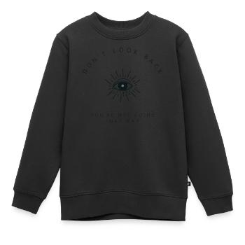 don't look back you're not going that way - Kinder Premium Organic Sweatshirt - Schwarz - Vorne - AI Model Kid Female (0cm)