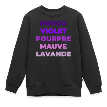 Variantes de Couleurs - Sweat Premium enfant bio - noir - Devant - AI Model Kid Female (0cm)