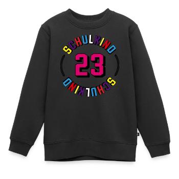 Schulkind 2023 - Kinder Premium Organic Sweatshirt - Schwarz - Vorne - AI Model Kid Female (0cm)