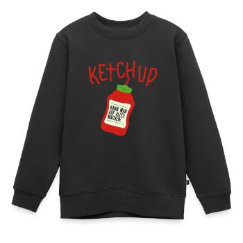 Ketchup - Kinder Premium Organic Sweatshirt - Schwarz - Vorne - AI Model Kid Female (0cm)