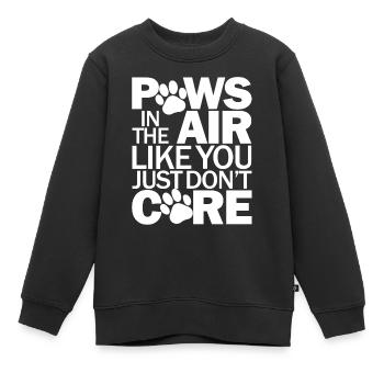 Pattes en l’air comme si vous vous en fichiez - Sweat Premium enfant bio - noir - Devant - AI Model Kid Female (0cm)