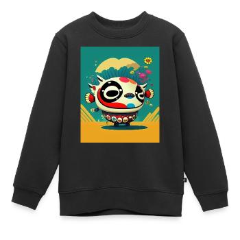 Japan 3d Art - Kinder Premium Organic Sweatshirt - Schwarz - Vorne - AI Model Kid Female (0cm)