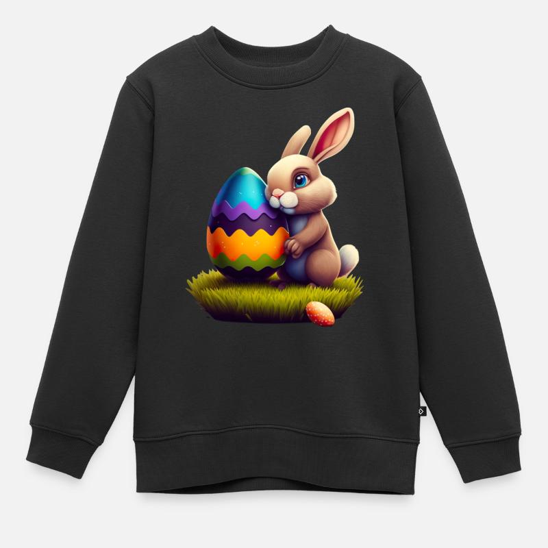 Easter Rabbit - Kinder Premium Organic Sweatshirt - Schwarz