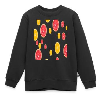 Fruit Orange Orange Juice Gift Fruit is healthy - Kids Premium Organic Sweatshirt - black - Front - AI Model Kid Female (0cm)