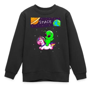 Raum - Kinder Premium Organic Sweatshirt - Schwarz - Vorne - AI Model Kid Female (0cm)