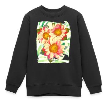 Blumen Blume - Kinder Premium Organic Sweatshirt - Schwarz - Vorne - AI Model Kid Female (0cm)