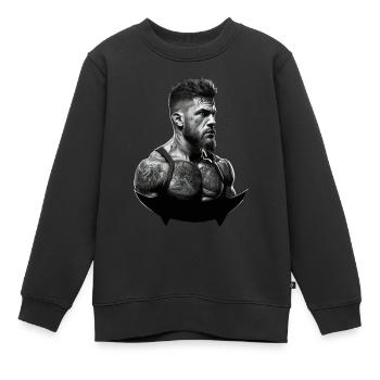 MMA - Kinder Premium Organic Sweatshirt - Schwarz - Vorne - AI Model Kid Female (0cm)