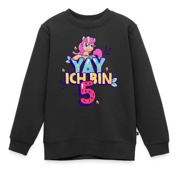 My Little Pony Geburtstag Yay Ich Bin 5 - Kinder Premium Organic Sweatshirt - Schwarz - Vorne - AI Model Kid Female (0cm)