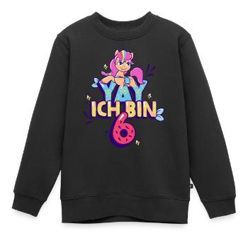 My Little Pony Geburtstag Yay Ich Bin 6 - Kinder Premium Organic Sweatshirt - Schwarz - Vorne - AI Model Kid Female (0cm)