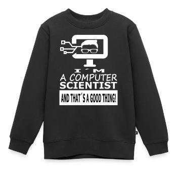 Je suis un informaticien informatique Gift - Sweat Premium enfant bio - noir - Devant - AI Model Kid Female (0cm)