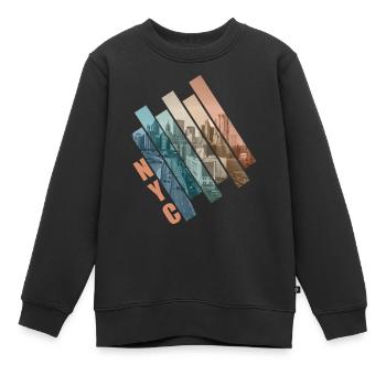 NYC - Sweat Premium enfant bio - noir - Devant - AI Model Kid Female (0cm)