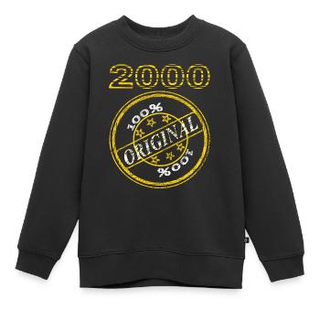 Année 2000 né anniversaire fêter son 23e anniversaire - Sweat Premium enfant bio - noir - Devant - AI Model Kid Female (0cm)