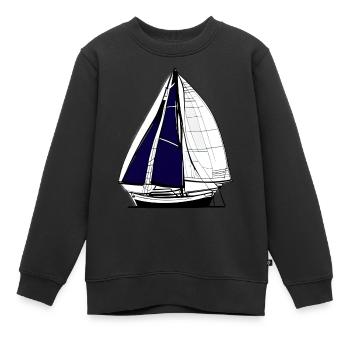 Segeln Segelboot Segelsport Segler Segelschiff - Kinder Premium Organic Sweatshirt - Schwarz - Vorne - AI Model Kid Female (0cm)