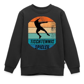Tischtennisspieler - Kinder Premium Organic Sweatshirt - Schwarz - Vorne - AI Model Kid Female (0cm)