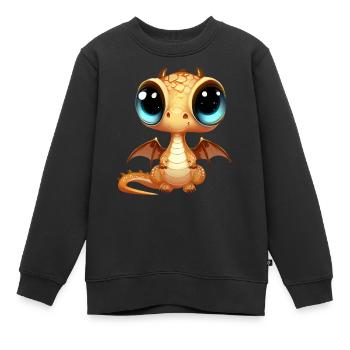 Drachen trainieren - Kinder Premium Organic Sweatshirt - Schwarz - Vorne - AI Model Kid Female (0cm)