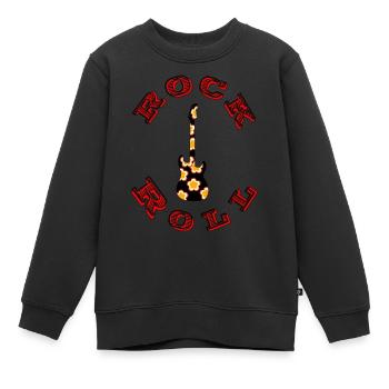 Rock n Roll - Kinder Premium Organic Sweatshirt - Schwarz - Vorne - AI Model Kid Female (0cm)