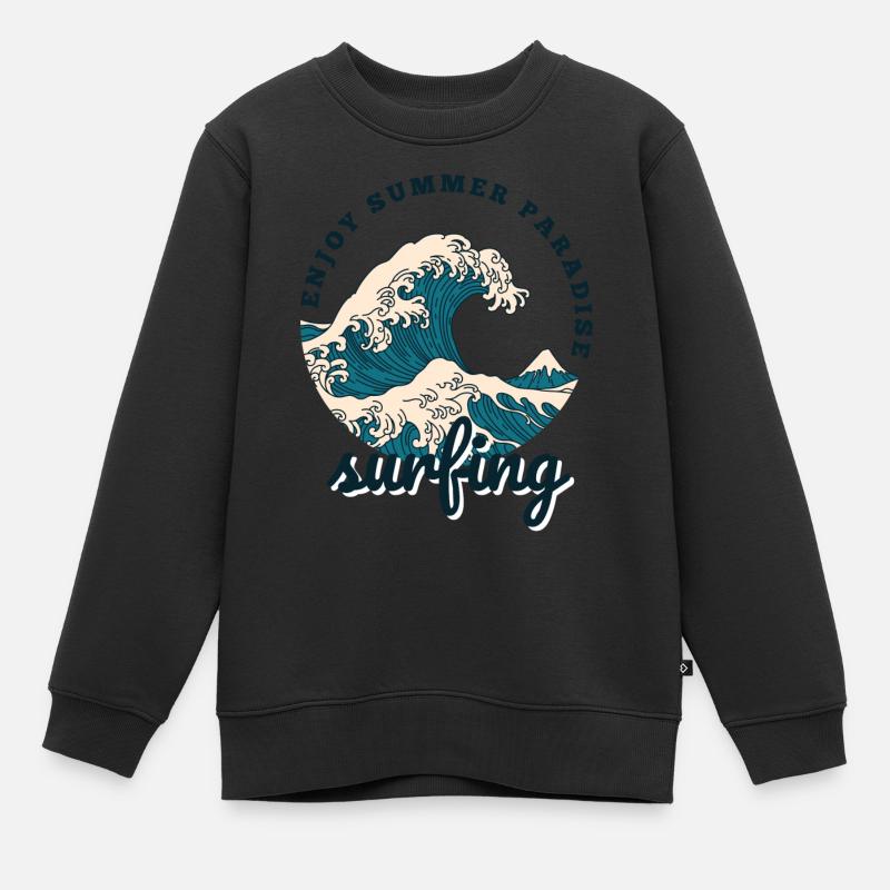 Surf - Sweat Premium enfant bio - noir