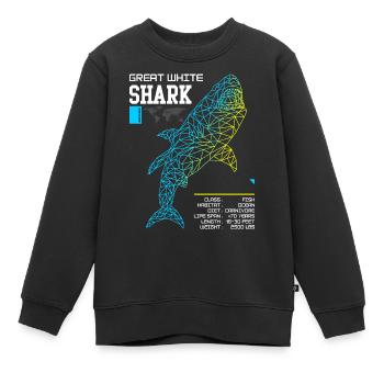 Great White Shark a - Kinder Premium Organic Sweatshirt - Schwarz - Vorne - AI Model Kid Female (0cm)