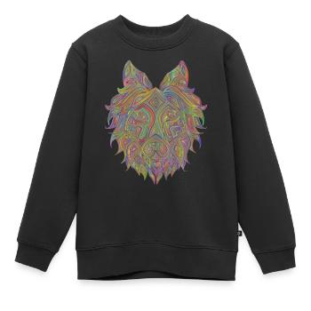 Wolfgang - Sweat Premium enfant bio - noir - Devant - AI Model Kid Female (0cm)
