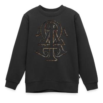Ich bin Alpha und Omega Jesus Christus Hoffnung Religiös - Kinder Premium Organic Sweatshirt - Schwarz - Vorne - AI Model Kid Female (0cm)