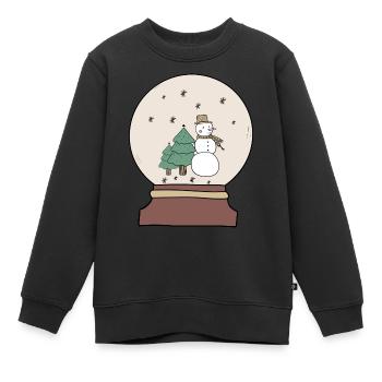 Schnee Kugel - Kinder Premium Organic Sweatshirt - Schwarz - Vorne - AI Model Kid Female (0cm)