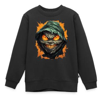 Halloween Spooky Cartoon Mummy - Kinder Premium Organic Sweatshirt - Schwarz - Vorne - AI Model Kid Female (0cm)
